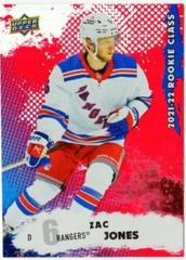 Zac Jones [Red] #RC-22 Hockey Cards 2021 Upper Deck Rookie Class Prices