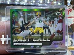 Mason Crosby [Spectrum Green] Football Cards 2022 Panini Absolute Last Call Prices