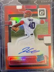Josiah Gray [Red] #RRS-JG Baseball Cards 2022 Panini Donruss Optic Rated Rookie Signatures Prices