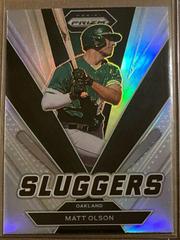 Matt Olson [Silver Prizm] #SL-6 Baseball Cards 2022 Panini Prizm Sluggers Prices