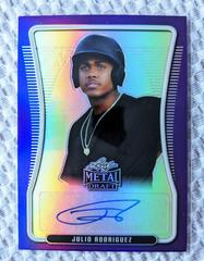 Julio Rodriguez [Purple Rainbow] #BA-JR1 Baseball Cards 2020 Leaf Metal Draft Autographs Prices