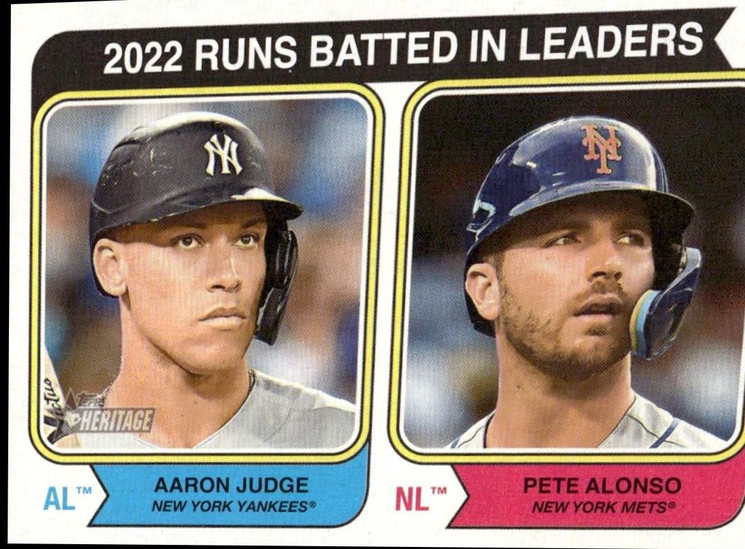 Pete Alonso, Aaron Judge 203 Prices 2023 Topps Heritage Baseball Cards