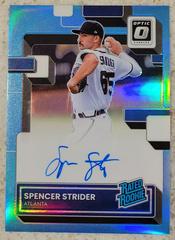 Spencer Strider [Carolina Blue] Baseball Cards 2022 Panini Donruss Optic Rated Rookie Signatures Prices