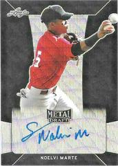 Noelvi Marte [Black] Baseball Cards 2018 Leaf Metal Draft Autograph Prices