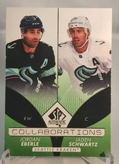 Jordan Eberle, Jaden Schwartz [Green] #C-25 Hockey Cards 2022 SP Authentic Collaborations Prices