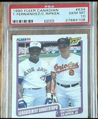 Cal Ripken Jr., Tony Fernandez #634 Baseball Cards 1990 Fleer Canadian Prices