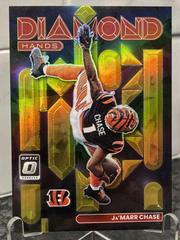 Ja'Marr Chase [Gold] #DH-3 Football Cards 2022 Panini Donruss Optic Diamond Hands Prices