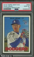 Julio Urias [Facsimile Signature] Baseball Cards 2016 Topps Heritage Prices