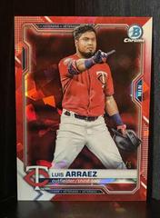 Luis Arraez [Red Refractor] #39 Baseball Cards 2021 Bowman Chrome Prices