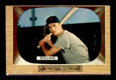 Milt Bolling [Frank Bolling Back] #48 Baseball Cards 1955 Bowman Prices