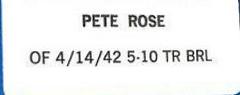 Pete Rose Baseball Cards 1970 Milton Bradley Prices