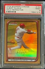 Albert Pujols [Gold Refractor] #153 Baseball Cards 2008 Bowman Chrome Prices