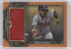 Ronald Acuna Jr. [Amber] #SJR1-RAJ2 Baseball Cards 2022 Topps Triple Threads Single Jumbo Relics Prices