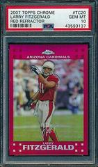 Larry Fitzgerald [Red Refractor] Football Cards 2007 Topps Chrome Prices