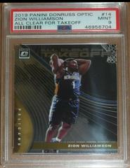 Zion Williamson Basketball Cards 2019 Panini Donruss Optic All Clear for Takeoff Prices