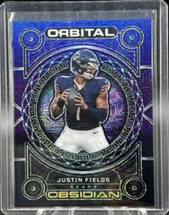 Justin Fields [Deep Sea Mojo Electric Etch] #5 Football Cards 2023 Panini Obsidian Orbital Prices