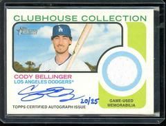 Cody Bellinger #CCAR-CB Baseball Cards 2022 Topps Heritage Clubhouse Collection Autograph Relics Prices