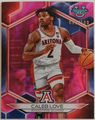 Caleb Love [Pink Lava Refractor] #2 Basketball Cards 2023 Bowman Best University Prices