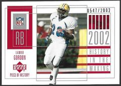 Lamar Gordon #113 Football Cards 2002 Upper Deck Piece of History Prices