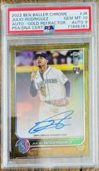 Julio Rodriguez [Gold] Baseball Cards 2022 Topps Chrome Ben Baller Autographs Prices