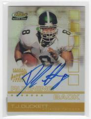 T.J. Duckett [Certified Autograph Gold Refractor] Football Cards 2002 Topps Finest Prices