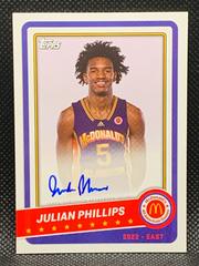 Julian Phillips #PA-JP Basketball Cards 2022 Topps Chrome McDonald's All-American Paper Autographs Prices
