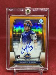 Francisco Alvarez [Orange] Baseball Cards 2023 Bowman Chrome Rookie Autographs Prices