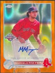 Marcelo Mayer [Autograph Orange Lava Refractor] #PDC-92 Baseball Cards 2022 Topps Pro Debut Chrome Prices
