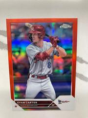 Evan Carter [Red] #PDC-79 Baseball Cards 2023 Topps Pro Debut Chrome Prices