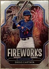Diego Cartaya #F8 Baseball Cards 2023 Panini Prizm Fireworks Prices