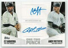 Andy Pettitte, CC Sabathia Baseball Cards 2023 Topps One Two Punch Autographs Prices