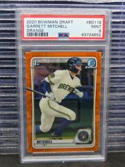 Garrett Mitchell [Orange Refractor] Baseball Cards 2020 Bowman Draft Chrome Prices