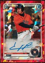 Jeremy Pena [Red] #BSPA-JP Baseball Cards 2020 Bowman Sapphire Autographs Prices