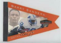 Barry Sanders [Orange] #35 Football Cards 1998 Playoff Contenders Pennants Prices