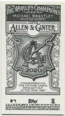 Michael Brantley [Mini No Number] Baseball Cards 2020 Topps Allen & Ginter Prices