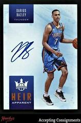 Darius Bazley [Citrine] #HA-DBA Basketball Cards 2019 Panini Court Kings Heir Apparent Autographs Prices