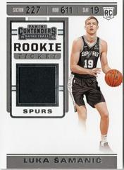 Luka Samanic Basketball Cards 2019 Panini Contenders Rookie Ticket Swatches Prices