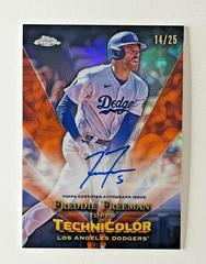 Freddie Freeman [Orange] #TTA-FF Baseball Cards 2023 Topps Chrome in Technicolor Autographs Prices