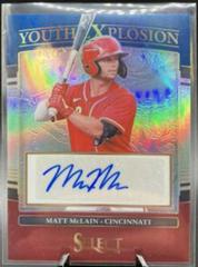 Matt McLain [Tri Color] Baseball Cards 2022 Panini Select Youth Explosion Signatures Prices