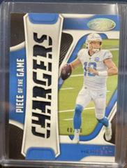 Justin Herbert [Teal] Football Cards 2021 Panini Certified Piece of the Game Prices