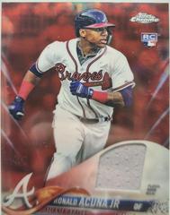 Ronald Acuna Jr. [Red Refractor] Baseball Cards 2018 Topps Chrome Prices