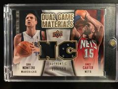 Vince Carter, Dirk Nowitzki [Gold] Basketball Cards 2009 Upper Deck Dual Game Materials Prices