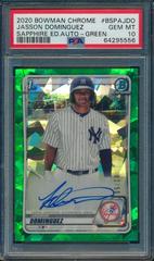 Jasson Dominguez [Green] #BSPA-JDO Baseball Cards 2020 Bowman Sapphire Autographs Prices