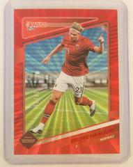 Erling Haaland [Red Laser] Soccer Cards 2021 Panini Donruss Road to Qatar Prices
