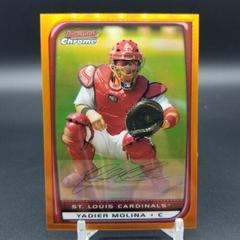 Yadier Molina [Orange Refractor] Baseball Cards 2008 Bowman Chrome Prices