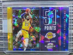 LeBron James [Blue Cracked ice] Basketball Cards 2018 Panini Contenders Optic Playing the Numbers Game Prices