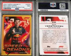 Max Verstappen [Gold] #SD-MV Racing Cards 2022 Topps Chrome Formula 1 Speed Demons Prices