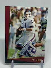 Phil Simms Football Cards 1993 Panini Select Prices