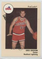 Greg Grissom #100 Basketball Cards 1989 Procards Cba Prices