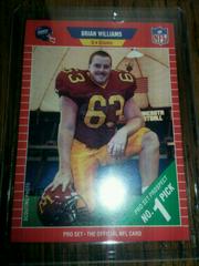 Brian Williams #505 Football Cards 1989 Pro Set Prices